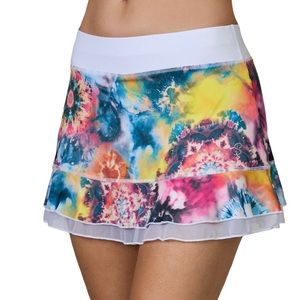 SofiBella Ink Dye/Tie Dye 13” Skort UV Colors
